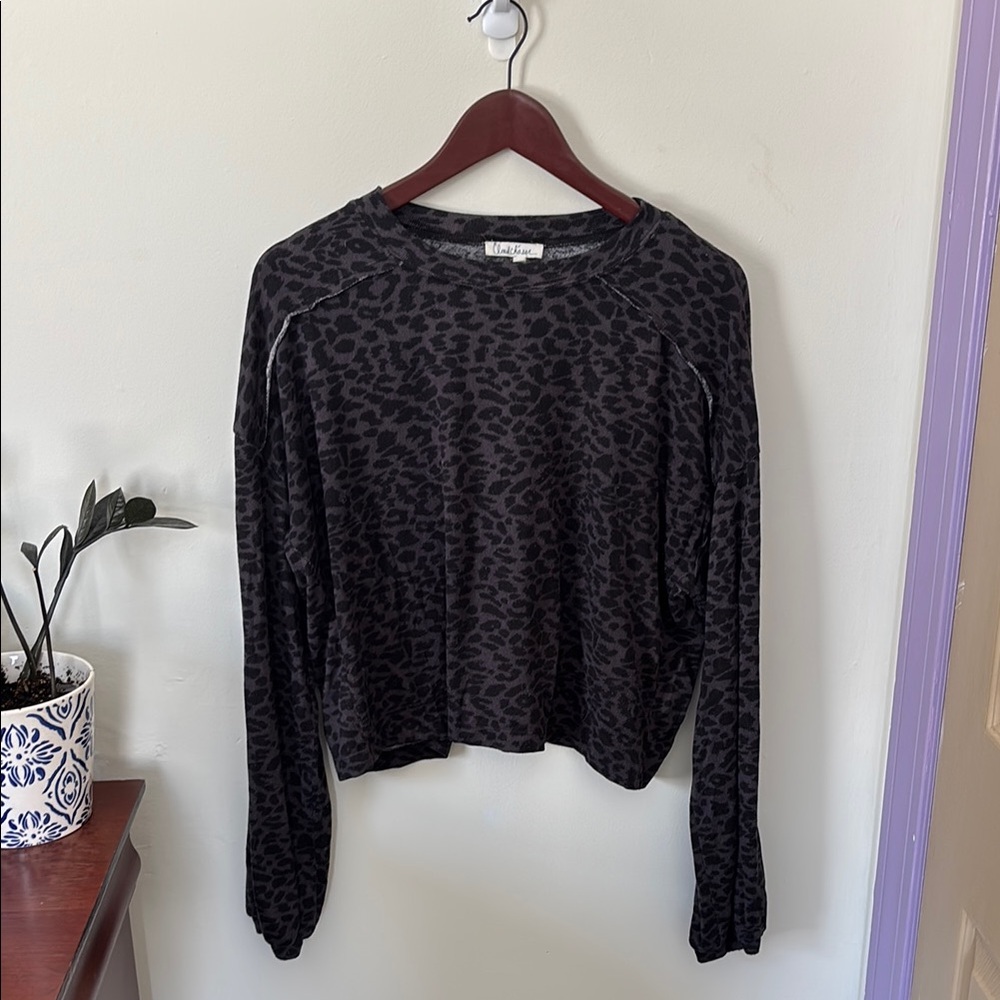Wild Fable Black Leopard Print Sweater